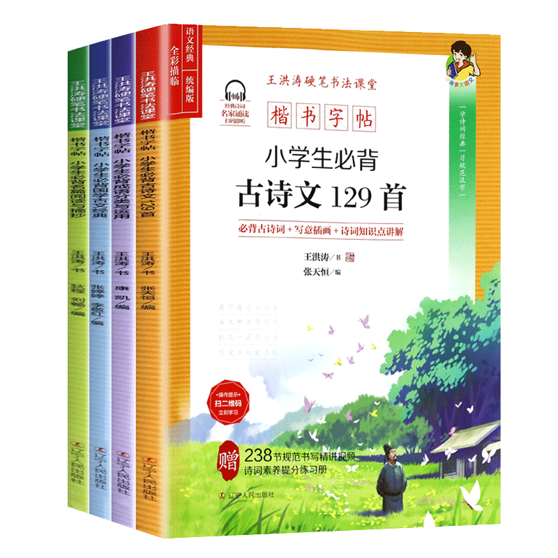 楷书字帖 王洪涛硬笔书法课堂 小学生练字帖楷书速成行楷书钢笔字帖