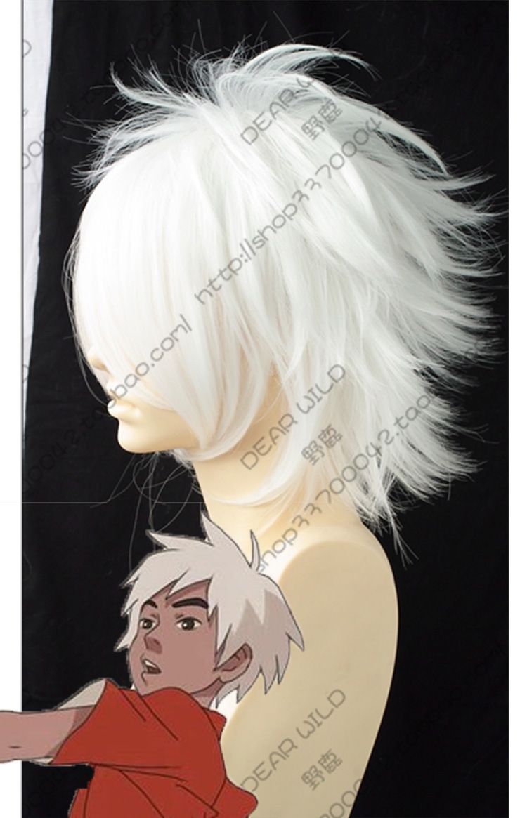 大鱼海棠 湫   纯白爆炸款 动漫cosplay假发