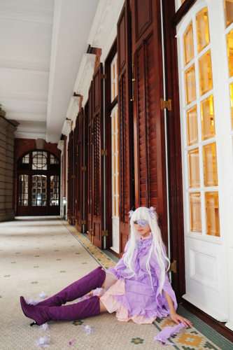 热销！【MY Glory】纯白一米高温丝长直蔷薇水晶 cosplay假发