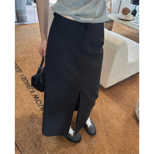 轻轻松松开衩西装半裙