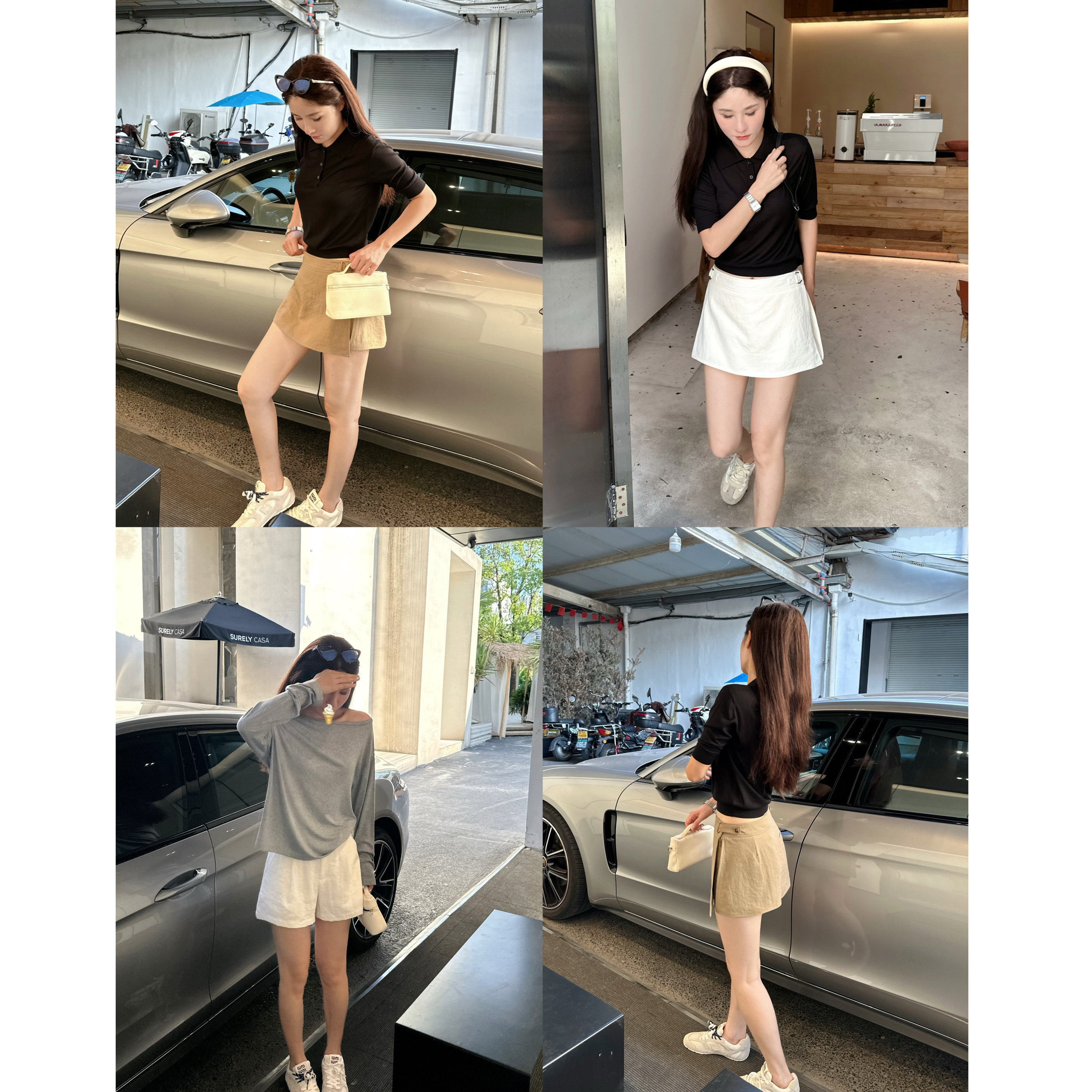 Sportygirl2色双版本短裤裤裙