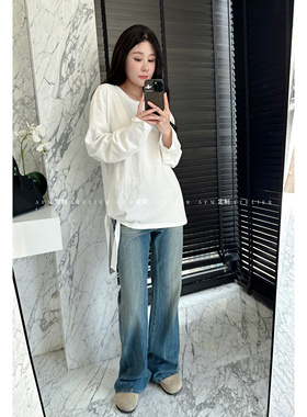 宽松内搭合集 不规则T恤设计简约时尚百搭长袖上衣 简约AFM定制