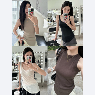 背心女夏外穿 美背背心女夏外穿吊带内搭 内搭女螺纹微透背心夏季