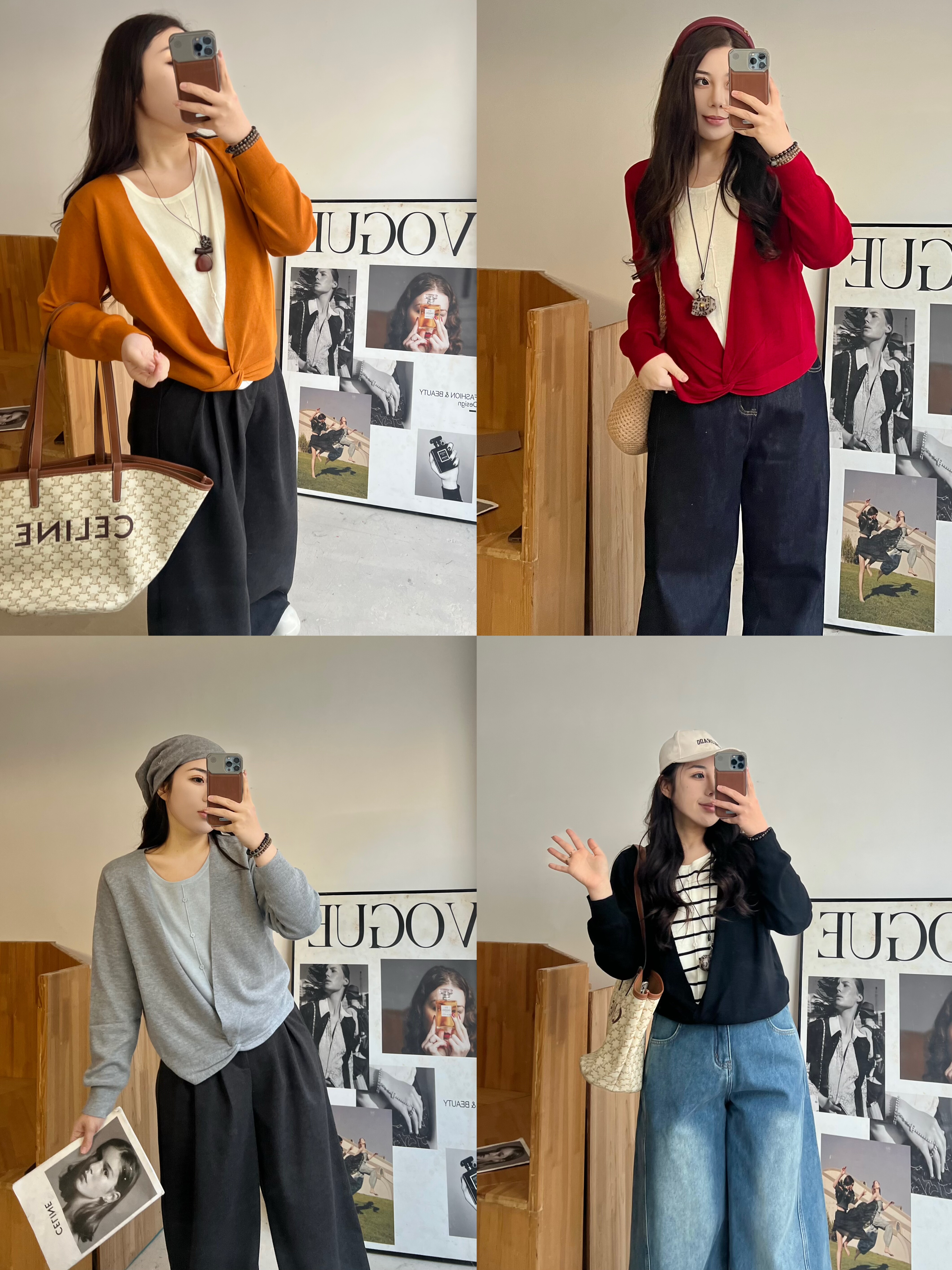 肉卷家微胖大码女装早春气质羊毛假两件撞色胖mm简约毛针织衫上衣,女装/女士精品,毛针织衫,淘宝优惠券,粉丝福利购,淘宝优惠卷