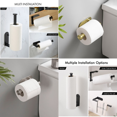 不锈钢简约免钉毛巾挂架KES