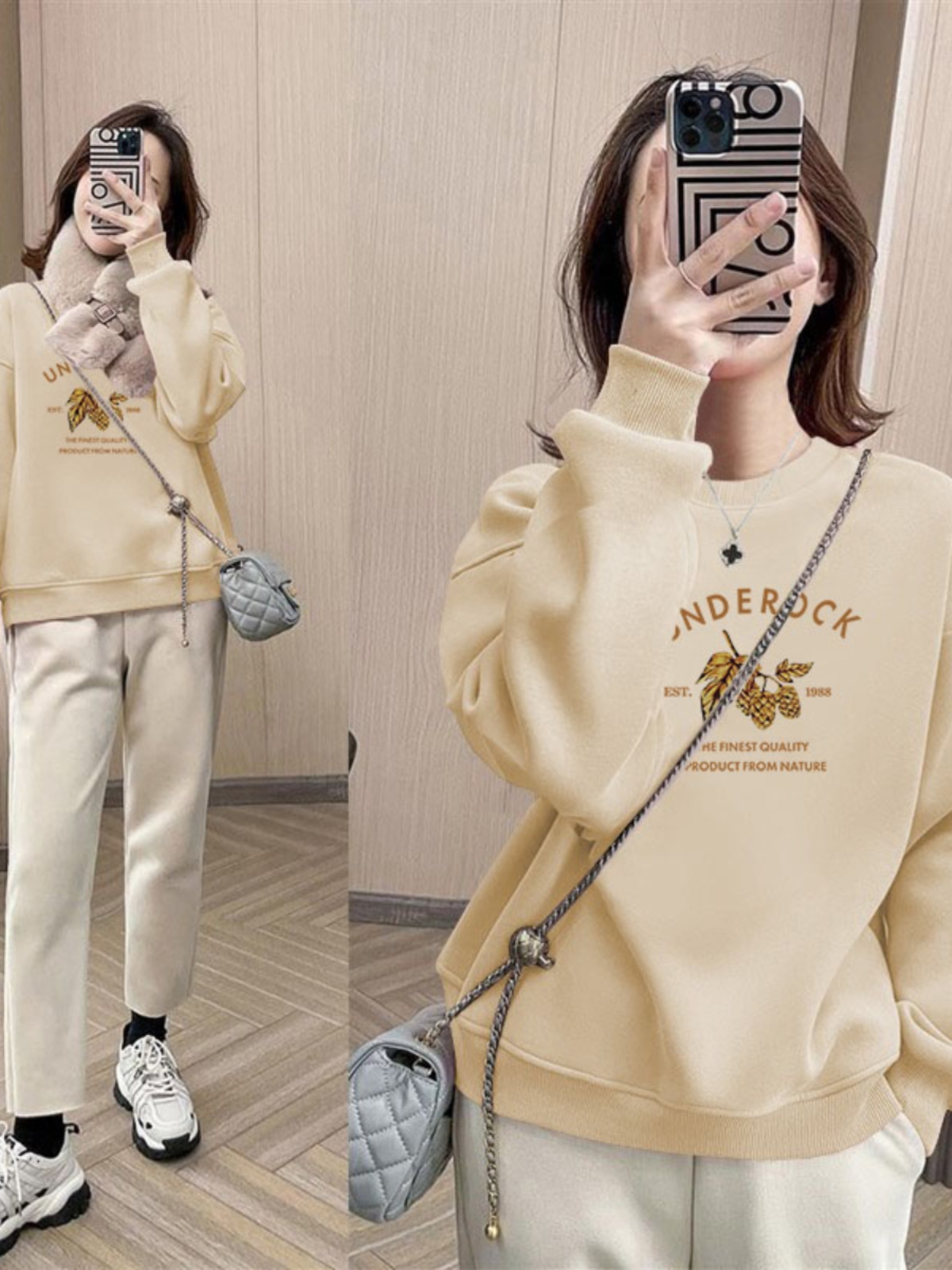 品牌专柜流行女装卫衣秋冬季时尚洋气纯棉外套女休闲学生潮流上衣
