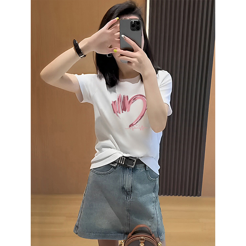 官方正品100%纯棉时尚韩版短袖女