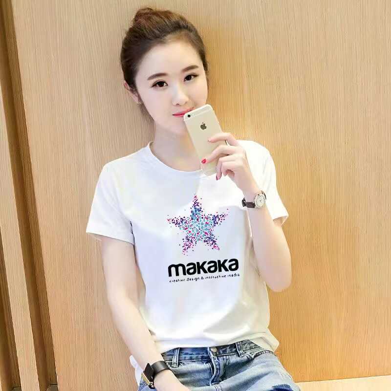 大牌正品100%纯棉宽松百搭短袖女