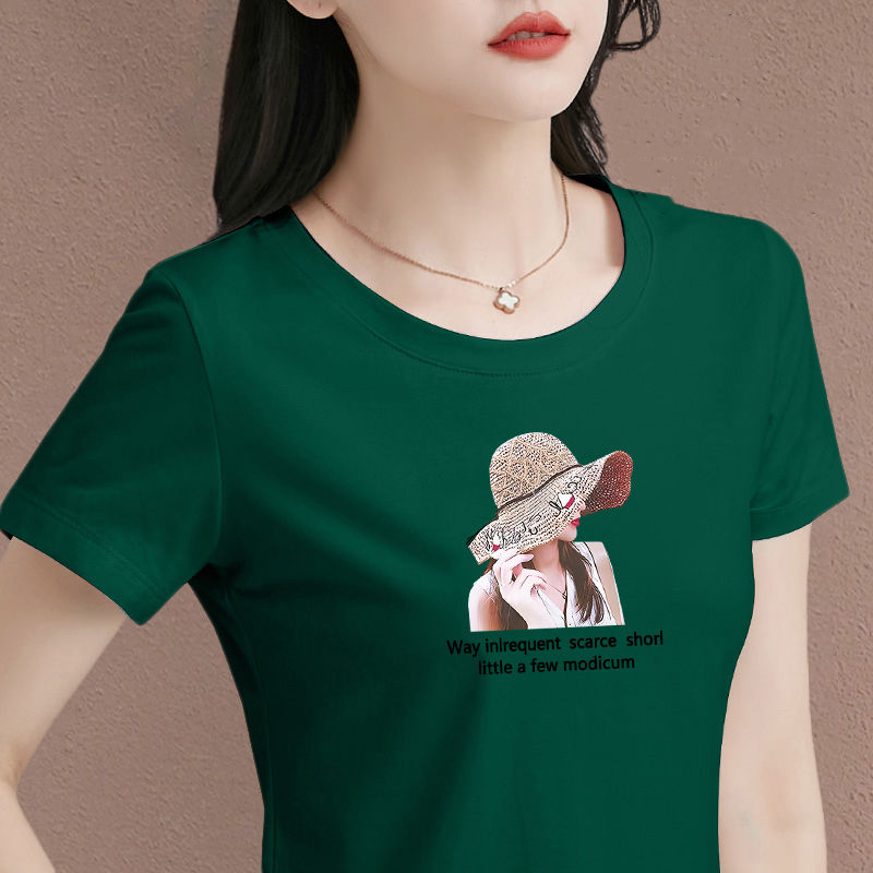 官方正品100%纯棉百搭休闲短袖女