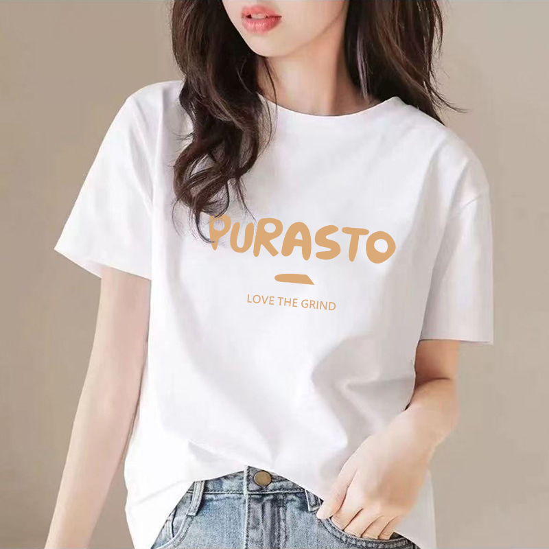即墨简约高级纯棉超火短袖t恤女