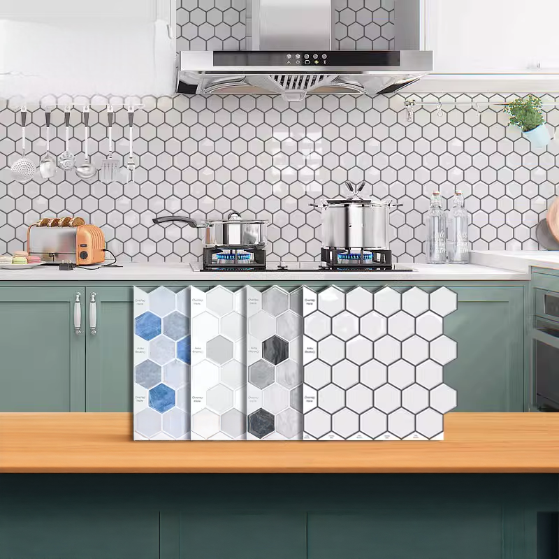 厨房防潮防油贴纸浴室墙面翻新自粘墙贴3D立体水晶瓷砖贴防水,家居饰品,软装墙贴,淘宝优惠券,粉丝福利购,淘宝优惠卷