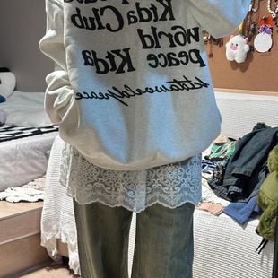 蕾丝屁帘春秋冬半身裙卫衣打底遮屁股臀神器叠穿内毛衣裙罩假下摆