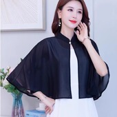 披肩外搭罩衫 薄款 短款 女夏季 外套小坎肩2025年百搭防晒衣 雪纺开衫