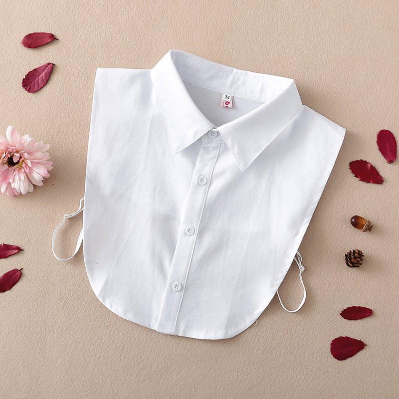 男女纯棉假衬衣领百搭税务春假