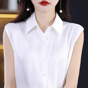 春秋冬季 新款 韩版 时尚 假领百搭假领子 无袖 假领衬衣白色大码 女衬衫