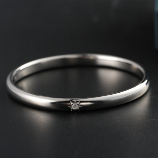 星星钻石创意手镯pt950铂金18K白金黄金男女实心小众创意轻奢手环