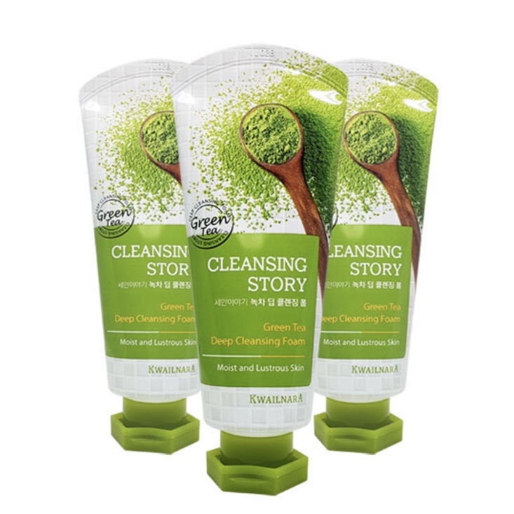 韩国进口 现货即发 Cleansing Story绿茶洗面奶120g 正品