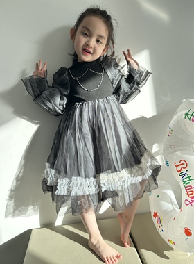 D品剪吊牌鸽家女宝黑白色礼服裙，公主裙，2055