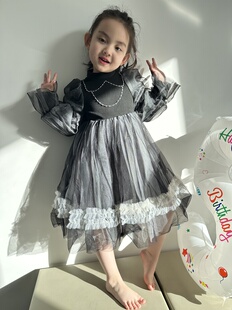 D品剪吊牌鸽家女宝黑白色礼服裙 2055 公主裙