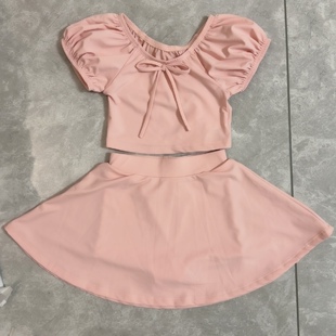 身高加十拍 宝儿w粉色女宝分体泳衣 0968 特