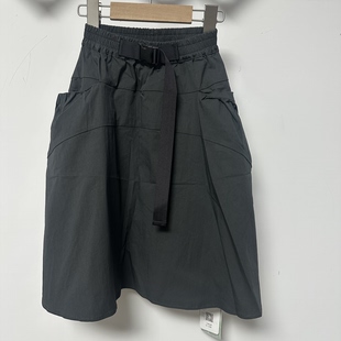 休闲宽松版 特 宝＊w女宝灰色半裙 7128 型