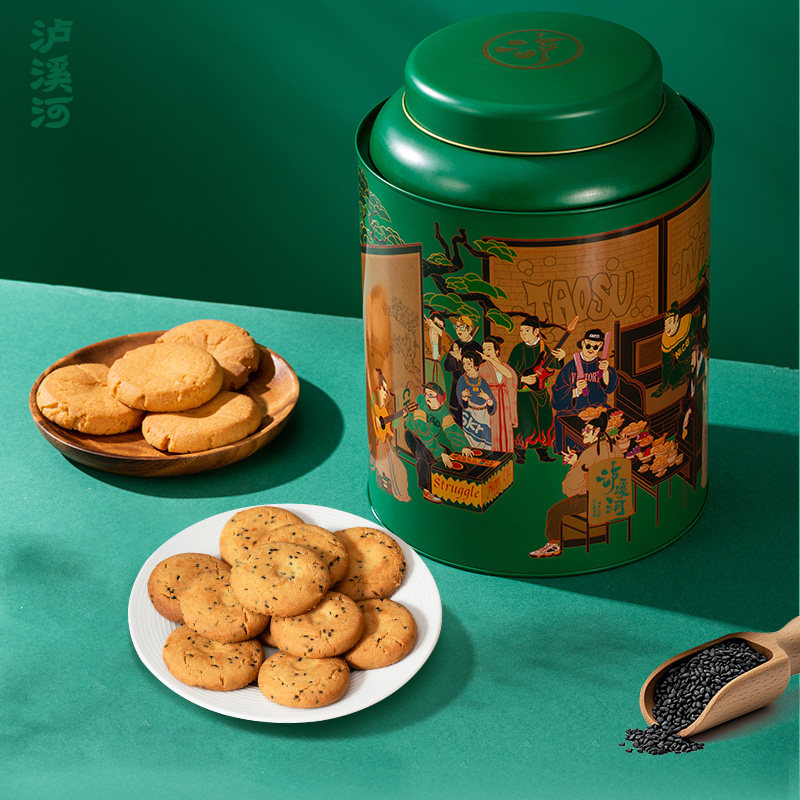 泸溪河桃酥饼铁罐礼810g节日送礼传统中式糕点心休闲零食南京特产