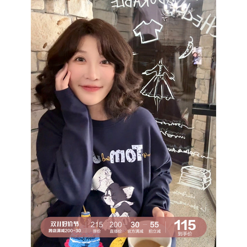 拍立减55，到手115【猫和老鼠】安妮森林  韩版宽松休闲大版印花T