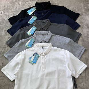 男女小领口 T恤220克黑白夏季 杜邦索罗娜sorona冰感POLO衫 翻领短袖