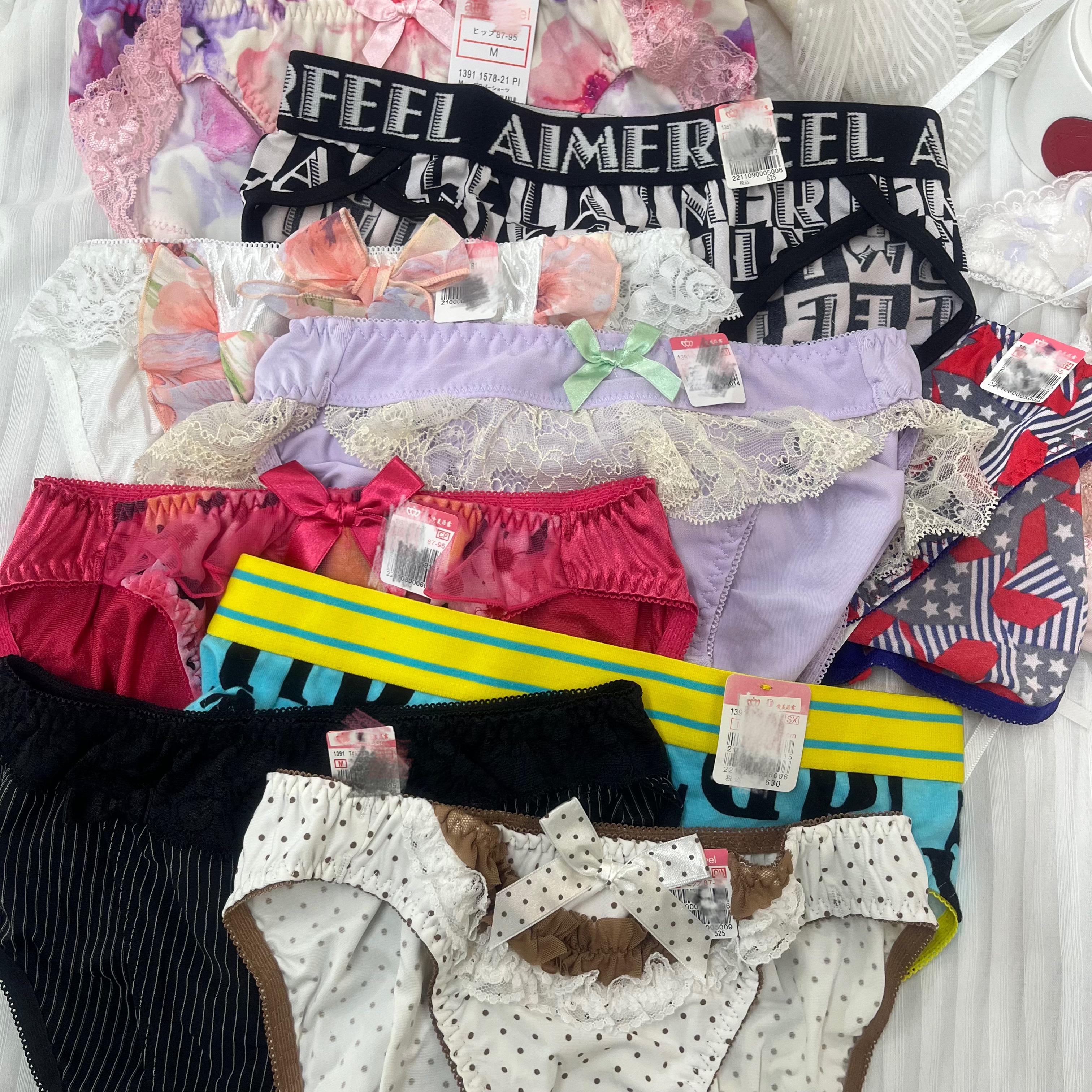 品牌爱美日单蕾丝边三角内裤女棉档性感无痕裤头2条包邮