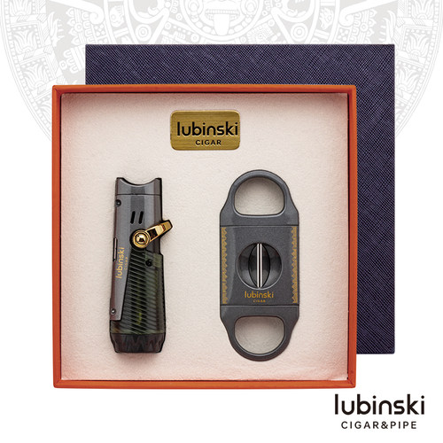 鲁宾斯基雪茄工具两件套打火机剪