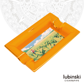 鲁宾斯基雪茄烟灰缸陶骨瓷时尚 创意二槽双人小型持灰器家庭用 个性