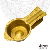 LUBINSKI金属纯铜高档雪茄专用烟灰缸 客厅酒店古典烟盅 配打孔器