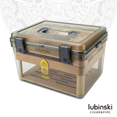 鲁宾斯基雪茄保湿 醇化盒亚克力透明大容量西班牙雪松木醒茄便携箱