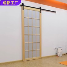 日式移门窗定制实木推拉门幽灵门定做折叠门吊轨门  隐形门谷仓门