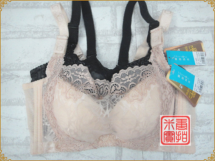 曼迪诺丝3583/3582简约蕾丝聚拢深V调整型抹胸内衣文胸