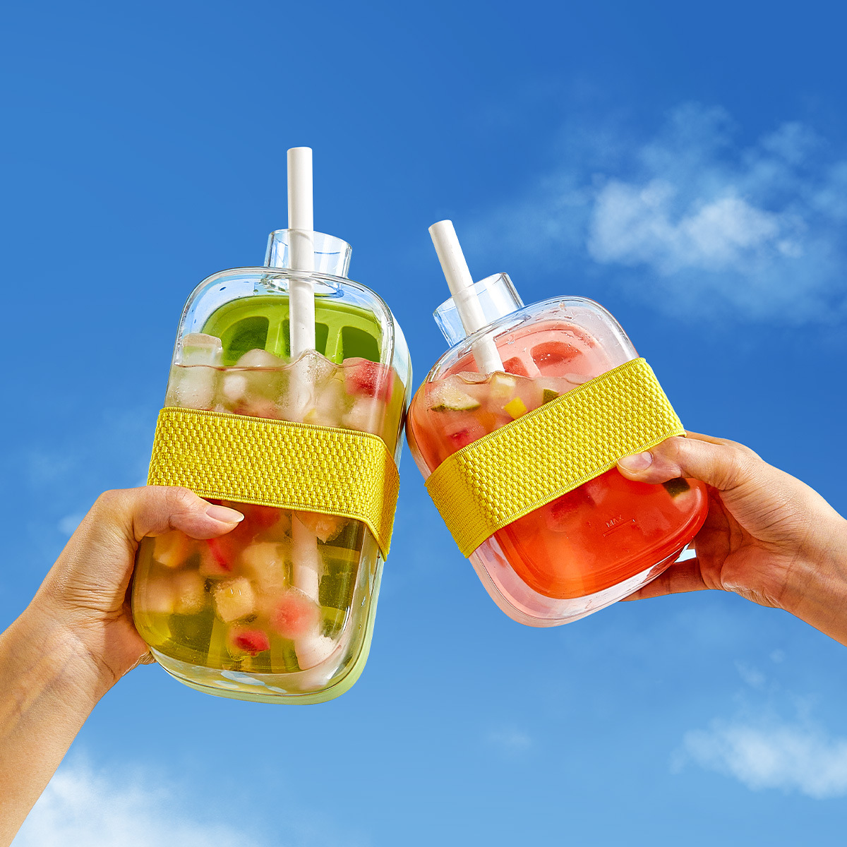 COOL冰格模具食品级家用外带冰格制冰盒高颜值吸管杯按压脱冰