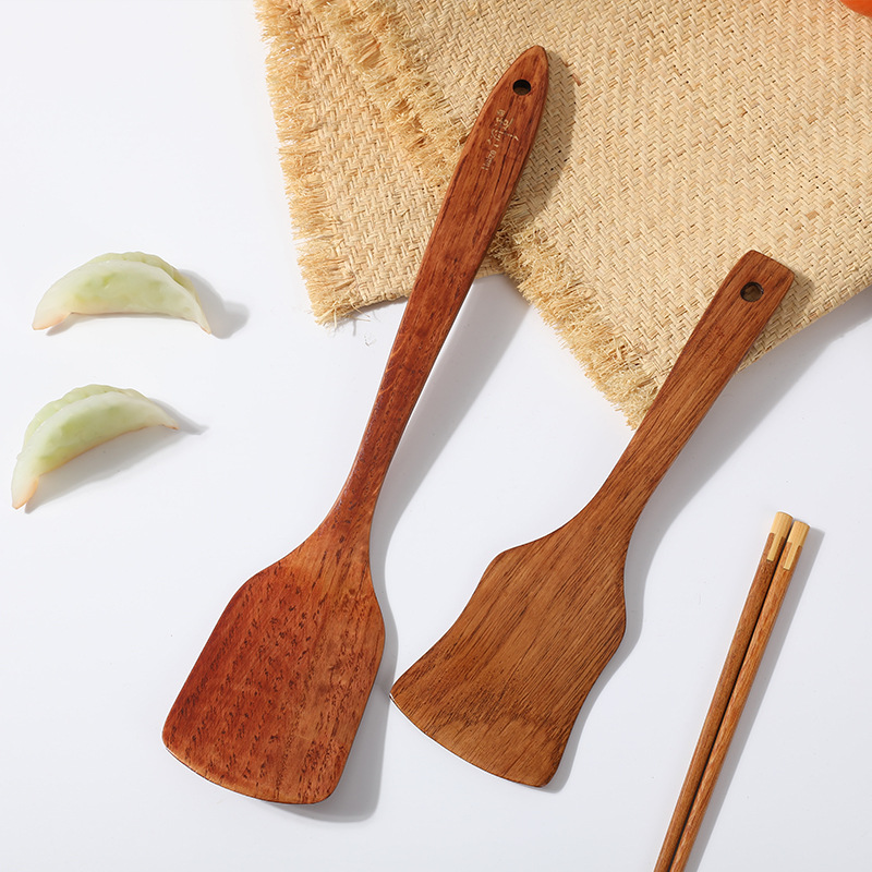 何适家居柯木老漆小锅铲木铲炒菜铲子不粘锅厨房用具厨具汤勺