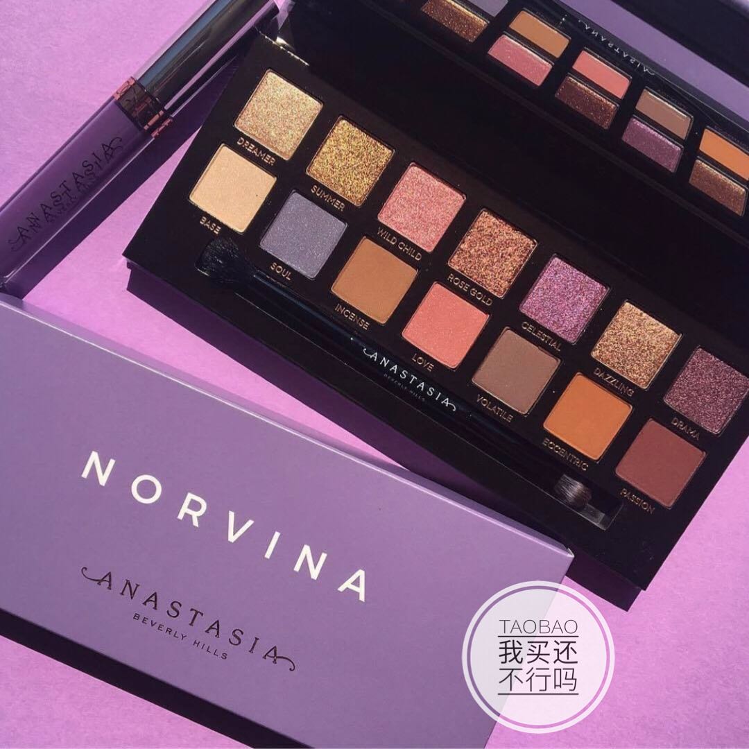 现货！Anastasia Beverly Hills限量18夏季新眼影盘Norvina粉紫盘