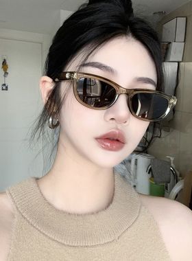 墨镜女小框高级感GM风防晒防紫外线长方框太阳眼镜个性开车驾驶镜