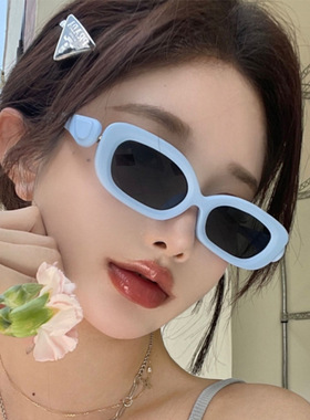 磨砂质感设计感独特墨镜UV400防紫外线配近视椭圆形小众太阳眼镜