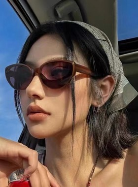 gm猫眼墨镜女小框高级感2024新款防晒防紫外线复古时尚开车太阳镜