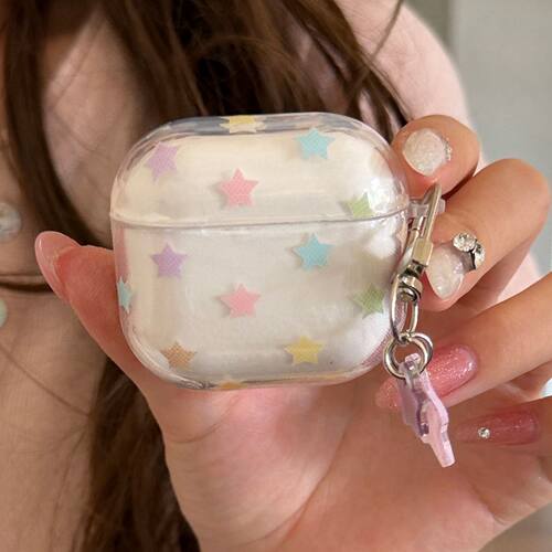 ins可爱满屏彩色波点星星airpods4保护套airpod3适用苹果pro3耳机壳二代无线蓝牙第三代2代airpodpro四代