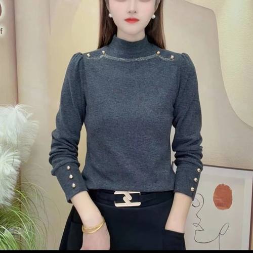 2025秋冬双面绒打底衫半高领