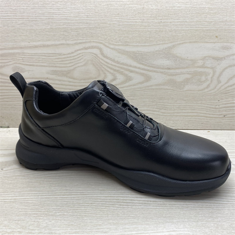 真皮男鞋2026新款圆头中跟百搭舒适软底运动休闲皮鞋黑色男单鞋