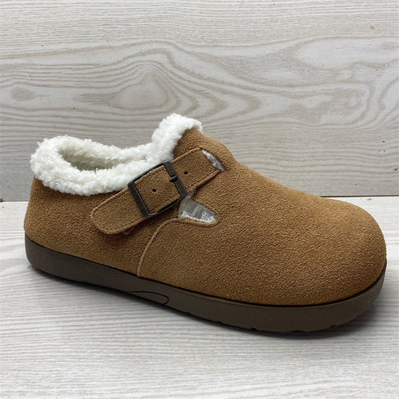 真皮加绒勃肯鞋2025新款女秋冬保暖毛绒休闲平底一脚蹬舒适女棉鞋,女鞋,勃肯鞋/软木鞋,淘宝优惠券,粉丝福利购,淘宝优惠卷