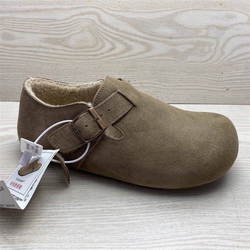 真皮勃肯鞋2025冬季新单鞋女全包牛皮内增高3cm加绒保暖套脚女鞋,女鞋,勃肯鞋/软木鞋,淘宝优惠券,粉丝福利购,淘宝优惠卷