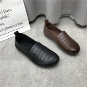 真皮女鞋 牛筋底防滑轻便款 妈妈鞋 特价 软底春季 中老年奶奶鞋 女单鞋