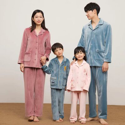 情侣珊瑚绒红豆海岛绒宝宝绒睡衣