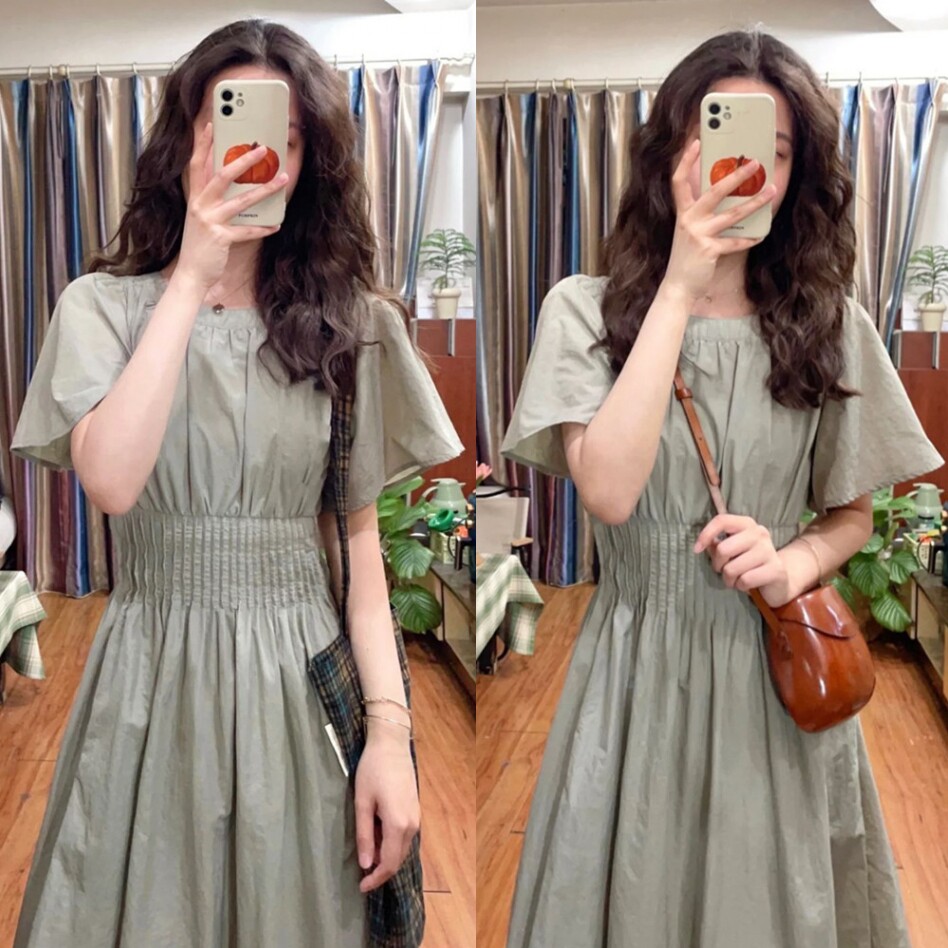 法式夜店辣妹短袖性感连衣裙cd变装女夏季收腰显瘦气质减龄中长裙