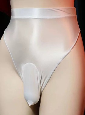 新款爽滑丁字裤流行男士性感T裤高腰薄透JJ套内裤个性男人大码内T